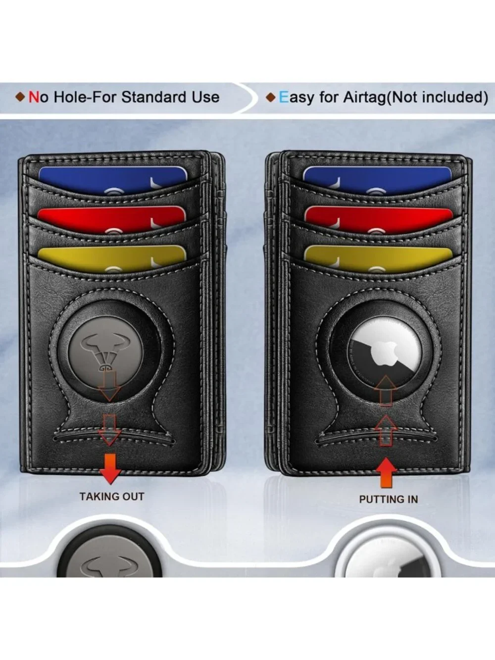 Slim Leather Wallet for Men | RFID Blocking, Magnetic Closure, 12 Card Slots